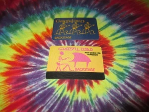 2-GRATEFUL DEAD BACKSTAGE PASS MOUSE KELLEY EGYPT SKELETON PIANO GUITAR LOT-NR - Picture 1 of 2
