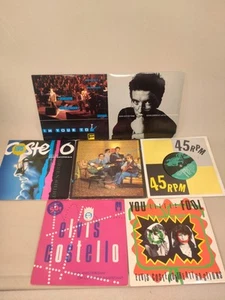 Job Lot X 7 Elvis Costello & The Attractions 7" New Wave Vinyl Singles VG+ - Picture 1 of 9