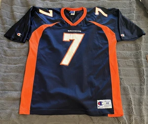 Champion Vintage 1990s Blue Denver Broncos Elway #7 Football Jersey Sz 48 - XL - Bild 1 von 15