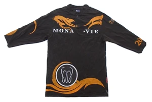 Mona Vie R3G 3/4 Sleeves Tee Shirt Men's Size L Black - Picture 1 of 5