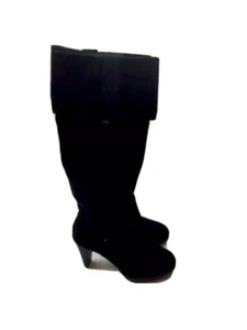 Botas Rockport US Mujer 5.5 EU 35.5 Negro Gamuza Tacones Hasta la Rodilla - Imagen 1 de 8
