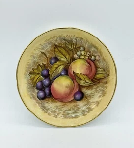 Aynsley Orchard Gold Fruits 4.25” Finger Bowl Trinket Dish Signed D Jones - Picture 1 of 8