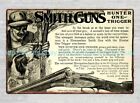 1910 Ad Smith Hunter Shotgun Double Barrel Fulton New York metal tin sign