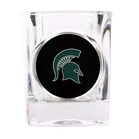 Michigan State Spartans Shot Glass - Metal Logo Cover