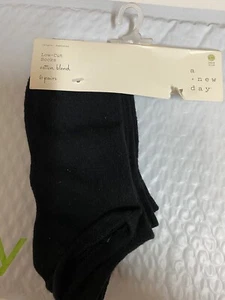 a new day 3 Pairs Black Low-Cut Socks - Picture 1 of 3