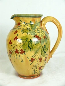 Pastis & Co Hand Painted Pottery Pitcher from Cassis En Provence France 10" - Picture 1 of 9