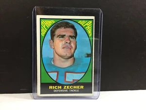 1967 Topps Football Rich Zecher Miami Dolphins # 87 with Top Loader - Picture 1 of 6