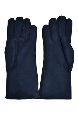 Paul Smith Mainline Womens Navy Sheepskin Gloves "L" Brand New