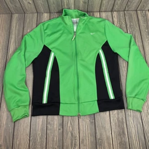 Nike Athletic Track Jacket Green Black Gym Casual School Youth XL 16/18  - Picture 1 of 6
