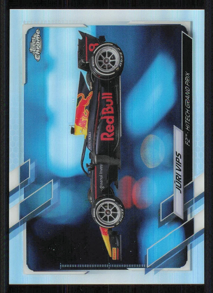 2021 Topps Chrome Formula 1 Refractors #127 Juri Vips/F2 Cars - Image 1 of 2