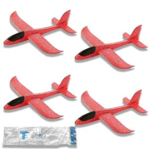 Airplane Toys, 19" Foam 4 Red Plane, Birthday Gifts For Kids 3 4 5 6 7 8 9 10 - Picture 1 of 9