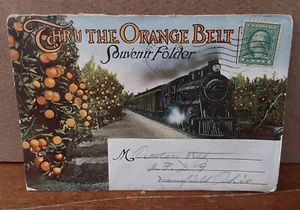 Thru the Orange Belt California Fold Out Postcard Folder 1960s Sent in Mail - Picture 1 of 3