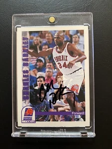 SIGNED 1992-93 NBA HOOPS SKYBOX CHARLES BARKLEY JSA COA AUTO PHOENIX SUNS FINALS - Picture 1 of 3