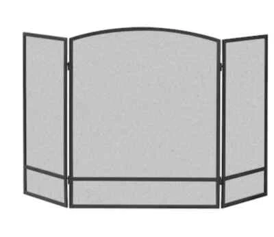  Style Selections 47.87x28.97x0.62in Black Finish 3-Panel Hinge/Mesh Fireplace - Image 1 of 4