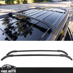 Roof Rack Cross Bars Fits 15-20 Chevy Tahoe Suburban Escalade GMC Yukon Black - Picture 1 of 7