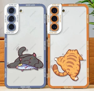 Good Luck Big Fat Cat Chat Coque Cover Case For Samsung Galaxy S24 S23 S22 A54 - Photo 1 sur 4