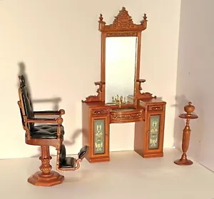 Komplettes Barber Set Puppenhaus Miniaturen im Maßstab 1:12 Erbstück Sammlung - Bild 1 von 1