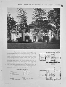 Norman White Home 1936 Short Hills NJ David Ludlow Architect - Picture 1 of 1
