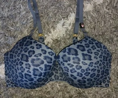 Vs Increíble Demi Sujetador Forrado NUEVO 34dd Gris Leopardo  Foto 1 de 3