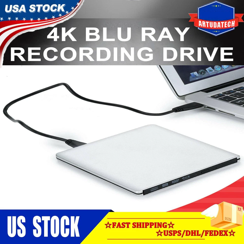 External USB 3.0 Slot in Blu-ray Player BD Combo DVD RW CD Burner Laptop Drive