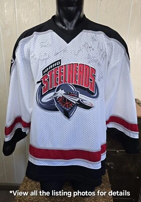 Camiseta deportiva autografiada firmada para varios jugadores de hockey Idaho Steelheads talla XL Foto 1 de 4