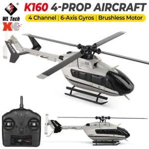 Helicóptero de radiocontrol WLToys K160 motor sin escobillas 2,4 GHz 4 canales 6 ejes giroscopio modelo avión - Imagen 1 de 26