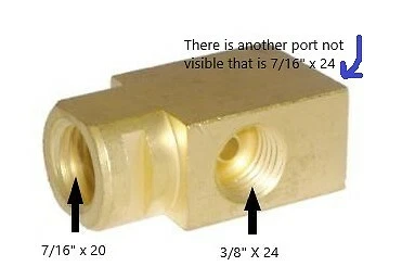 1965-82 Corvette Brake Line Block, Left Rear-BLB-17,18 - Image 1 of 2