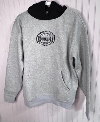 Примитивный мужской толстовка с капюшоном S серый черный пуловер Streetwear скейтборд классический новый - Изображение 1 из 4