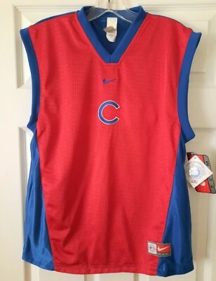 Chicago Cubs Nike Sleeveless Reversible Jersey Boys Size L (16-18) NWT Blue Red - Image 1 of 4