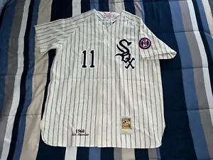 Camiseta deportiva Mitchell Ness White Sox 1968 Aparicio auténtica rayas sesquicentenario - Imagen 1 de 18