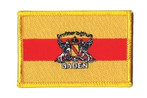 Deutschland Baden mit Wappen Aufnäher Flaggen Fahnen Patch Aufbügler 8x6cm - Picture 1 of 1