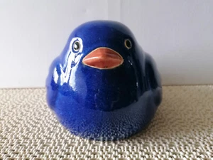 Hübscher Keramik Vogel Blau glasiert H:ca 15cm L:ca20cm B:ca16,5cm - Picture 1 of 7
