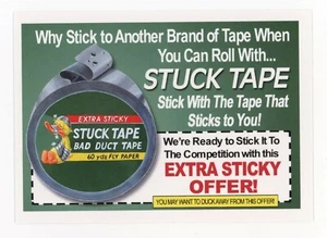 "Topps Wacky Packages 2021 cupón de abril trasero #6 ""Cinta pegada"" - Imagen 1 de 2