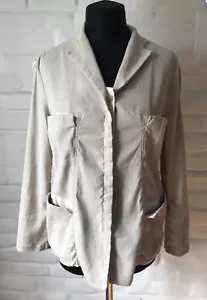 ANNETTE GÖRTZ women's blazer jacket beige lines size 42! - Picture 1 of 8
