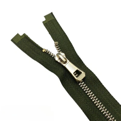 1Pc 5# Open-End Zipper One-Sided Pull Metal Zip Handcraft Cloth Sewing - Image 1 of 4