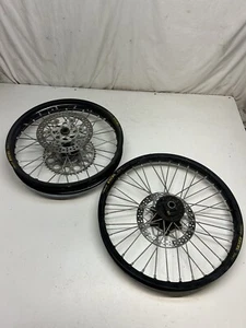 1999 99 YAMAHA WR400F wr 400 f Front Rear Wheel Rim Hub Excel Black READ DESCRIP - Picture 1 of 24