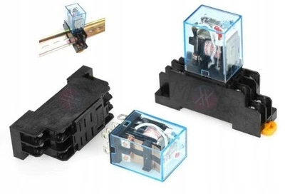 Relay 2 x UM also suitable for DIN rail 5A 12V 24V 220V 230V 250V DIN rails - Image 1 of 4