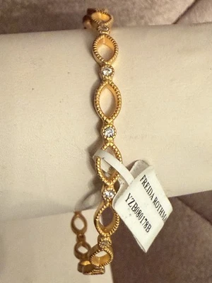 Brazalete Brazalete Freida Rothman Chapado en Oro 14kt Plata de Ley Dos Tonos con Circonita cúbica Foto 1 de 4