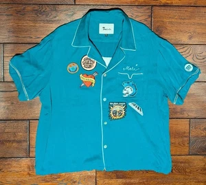 Tombolo Cabrisa Shirt w/ Pearl-Style Buttons Personalized w/ Patches Size XXL - Picture 1 of 20