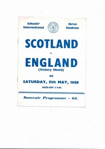 1968 Scotland v England Schools International Football Programme @ Ibrox - Picture 1 of 3