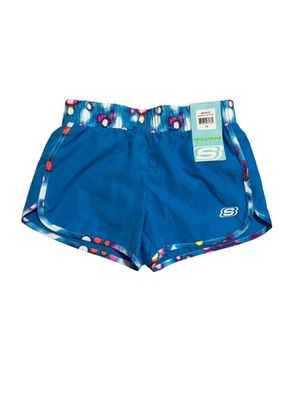Pantalones Cortos Skechers Niñas Talla L Pequeños Correr Atléticos Azul y Blanco Bluefish  Foto 1 de 3
