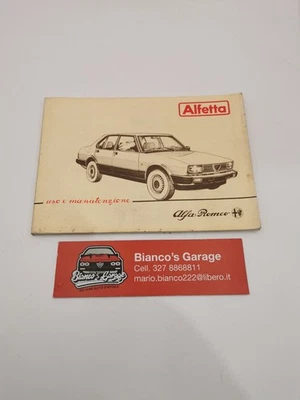 Libretto uso e manutenzione Alfa Romeo Alfetta - Immagine 1 di 4