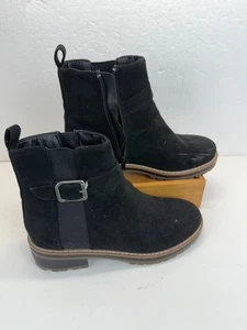 Botines de gamuza negros Aerosoles Kelly para mujer 8M KS224393 hebilla con cremallera lateral - Imagen 1 de 6