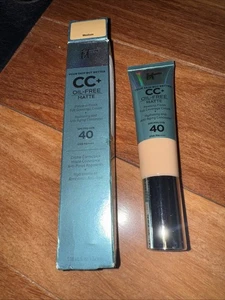 IT Cosmetics CC+ OIL FREE MATTE FULL Coverage Cream LIGHT MEDIUM 1.08oz READ - Picture 1 of 3