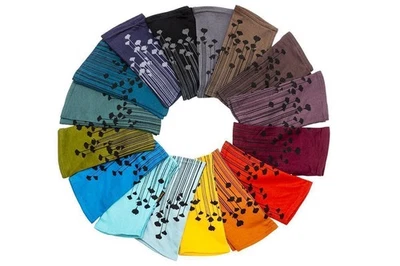 KAILASH Stulpen aus Bio-Baumwolle Poppies Armwärmer Pulswärmer Armstulpen Fair Trade