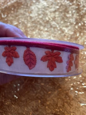 Schleifen Band Vintage Siebzigerjahre. Da Vinci, Art Fleur, „Buntes Laub“🍂 * - Bild 1 von 4