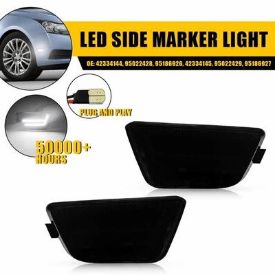 Luces de señalización laterales LED blancas para parachoques delantero ahumadas para Chevrolet Chevy Cruze 11-15 Foto 1 de 4