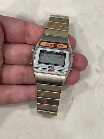 Vintage San Francisco 49ers NFL Digital Watch Chrono Rare Lafayette Watch Co Cover