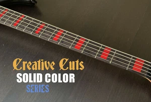 RED Block Fret Marker Vinyl block Inlay Stickers for 5 STRING BASS Guitar - Picture 1 of 5