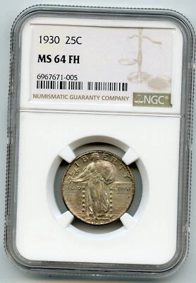 1930 25C Standing Liberty Quarter NGC MS 64 FH - GC177 - Image 1 of 2